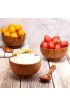 GoodHome Handmade Japanese Wooden Bowls and Spoons for Rice Soup Salad Dip and Decoration 4 Sets 4.5 inch Diameter 4 Bowls and 4 Spoons