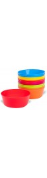 Plaskidy Kids Plastic Bowls Set of 12 Children Bowl 10 Ounce Microwave Dishwasher Safe BPA Free Non Toxic Toddler Bowls 6 Bright Colors for Cereal Soup Snack Great Plastic Bowls for Kids & Toddlers