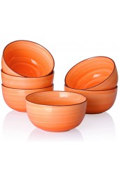 Sweese 143.606 Porcelain Mini Bowls 4 Ounce for Dipping Sauces Small Side Dishes Set of 6 Orange