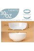 TGLBT 40 Ounce Porcelain Soup Bowls 4 Packs Stackable Round White
