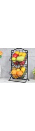 Wetheny 2 Tier Fruit Basket Fruit Bowl for Kitchen Counter,Bread,Fruit and Vegetable Holder Storage Basket,Wire Hanging Basket stand for Kitchen Organizer