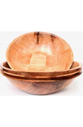 Winco WWB-10 Wooden Woven Salad Bowl 10-Inch Set of 4 by Winco