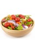 Wooden Salad Bowl Beech Mosaic Wood Serving Fruit Bowl 9.1