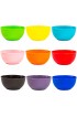 Youngever 9 Pack 10 Ounce Plastic Bowls Kids Plastic Bowls Set of 9 9 Rainbow Colors