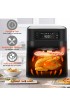 Air Fryer XL 5.8 QT Hot Air Fryer Oven to Grill Bake Roast 7-in-1 Large Family Size Airfryer with Digital Touch Screen Non-Stick Basket and Recipe Book | Stainless Steel ETL UL Cert Black