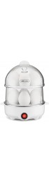 BELLA 17288 Double Cooker Rapid Boiler Poacher Maker Make up to 14 Large Boiled Eggs Poaching and Omelete Tray Included Stack White