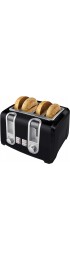 BLACK+DECKER T4569B 4-Slice Toaster Bagel Toaster Black