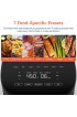 COSORI Air Fryer 5 Quart Compact Oilless Oven 30 Recipes Up to 450℉ 9 One-Touch Cooking Functions Tempered Glass Display Nonstick & Dishwasher-Safe Square Basket Quiet 2–4 People Dark Grey