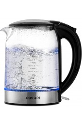 COSORI Speed-Boil Electric Kettle 1.7L Water Boiler BPA Free 1500W Auto Shut-Off&Boil-Dry Protection LED Indicator Inner Lid & Bottom Black