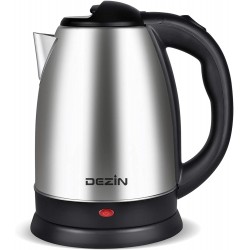 Dezin Electric Kettle Upgraded 2L Stainless Steel Tea Kettle Fast Boil Water Warmer with Auto Shut Off and Boil Dry Protection Tech for Coffee Tea Beverages