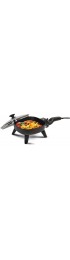 Elite Gourmet EFS-400 Personal Stir Fry Griddle Pan Rapid Heat Up 600 Watts PFOA-Free Non-stick Electric Skillet with Tempered Glass Lid Black