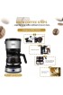 Gevi 4-Cup Coffee Maker with Auto-Shut Off Small Drip Coffeemaker Compact Coffee Pot Brewer Machine with Cone Filter Glass Carafe and Hot Plate Stainless Steel Finish