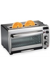 Hamilton Beach 2-in-1 Countertop Oven and Long Slot Toaster Stainless Steel 60 Minute Timer and Automatic Shut Off 31156
