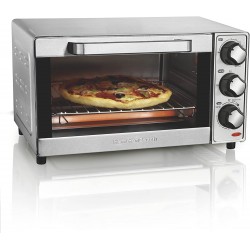 Hamilton Beach Countertop Toaster Oven & Pizza Maker Large 4-Slice Capacity Stainless Steel 31401