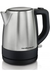 Hamilton Beach Electric Tea Kettle Water Boiler & Heater 1 L Cordless Auto-Shutoff & Boil-Dry Protection Stainless Steel 40998