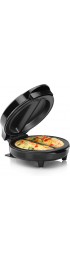 Holstein Housewares Non-Stick Omelet & Frittata Maker Black Stainless Steel Makes 2 Individual Portions Quick & Easy,HH-0937012SS