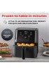 Instant Vortex 5.7QT Large Air Fryer Oven Combo Free App With 90 Recipes Customizable Smart Cooking Programs Nonstick and Dishwasher-Safe Basket Black
