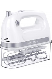 Lord Eagle Hand Mixer Electric 400W Power handheld Mixer for Baking Cake Egg Cream Food Beater Turbo Boost Self-Control Speed + 5 Speed + Eject Button + 5 Stainless Steel Accessories