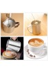 Milk Frother Handheld Battery Operated Coffee Frother for Milk Foaming Latte Cappuccino Frother Mini Frappe Mixer for Drink Hot Chocolate Stainless Steel Silver
