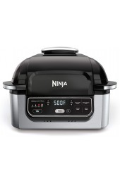 Ninja AG301 Foodi 5-in-1 Indoor Grill with Air Fry Roast Bake & Dehydrate Black Silver