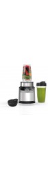 Ninja BN401 Nutri Pro Compact Personal Blender Auto-iQ Technology 1100-Peak-Watts for Frozen Drinks Smoothies Sauces & More with 2 24-oz. To-Go Cups & Spout Lids Cloud Silver