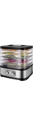 OSTBA Food Dehydrator Dehydrator for Food and Jerky Fruits Herbs Veggies Temperature Control Electric Food Dryer Machine 5 BPA-Free Trays Dishwasher Safe 240W Recipe Book Included