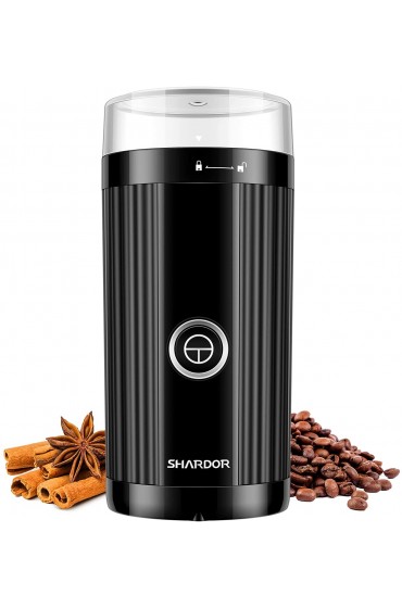 SHARDOR Large Capacity Electric Coffee Grinder Multi-function Spice and Herb Grinder with Stainless Steel Blade and Grinding Bowl 70g 2.5oz