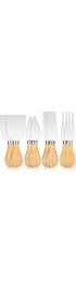 8-Piece Set of Premium Cheese Knives Stainless Steel Mini Cheese Knife Set for Charcuterie Board Exquisite Cheese Knife Cheese Cutter Cheese Fork with Wooden Handle for Cheese Lovers by Bovulo
