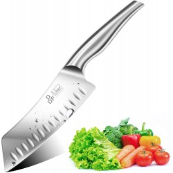 DDF iohEF Kitchen Knife Chef's Knife In Stainless Steel Professional Cooking Knife 7 Inch Antiseptic Non-slip Ultra Sharp Knife with Ergonomic Handle Ideal for Kitchen Restaurant