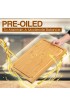 Extra Large Cutting Board 17.6 Bamboo Cutting Boards for Kitchen with Juice Groove and Handles Kitchen Chopping Board for Meat Cheese board Heavy Duty Serving Tray XL Empune
