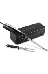 Hamilton Beach Set Electric Carving Knife for Meats Poultry Bread Crafting Foam and More Storage Case and Serving Fork Included Black 74277