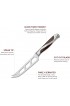 Hammer Stahl 5-Inch Cheese and Tomato Knife Finely Serrated German Forged Stainless Steel Blade Durable Quad-Tang Pakkawood Handle