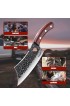 Huusk Chef Knives Hand Forged Meat Cleaver Butcher Knife for Meat Cutting Japanese Kitchen Knife Viking Boning Knife with Sheath and Gift Box Cooking Knife for Kitchen and Outdoor Camping BBQ Grill