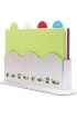 Index Color-Coded Cutting Boards Set with Holder for Kitchen Plastic Dishwasher Safe Christmas Gift