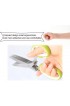Joyoldelf Gourmet Herb Scissors Set Master Culinary Multipurpose Cutting Shears with Stainless Steel 5 Blades Safety Cover and Cleaning Comb for Cutting Cilantro Onion Salad