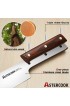 Knife Set with Block Astercook 15 Pcs Kitchen Knife Set with Wooden Block German Stainless Steel Blade Chef Knife Set & 6 Steak Knives
