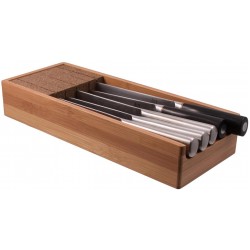Knifedock In-drawer Kitchen Knife Storage The Cork Composite Material Never Dulls Your Blades. Great Gift for Any Chef! Enables you to Easily Identify Your Knives At a Glance.