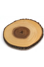 Lipper International Acacia Tree Bark Footed Server for Cheese Crackers and Hors D'oeuvres Large