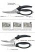 Poultry Shears Heavy Duty Kitchen Scissors for Cutting Chicken Poultry Game Bone Meat Chopping Food Spring Loaded