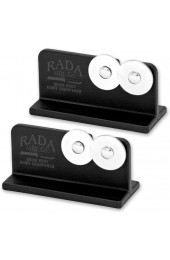Rada Cutlery Quick Edge Knife Sharpener Stainless Steel Wheels Made in the USA 2 Pack Black