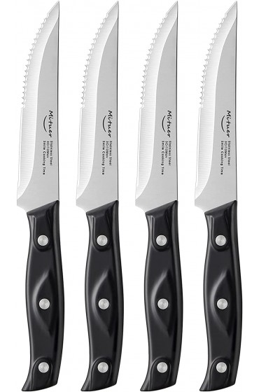 Steak Knives MITUER Steak Knife Set Premium Stainless Steel Steak Knives set of 4