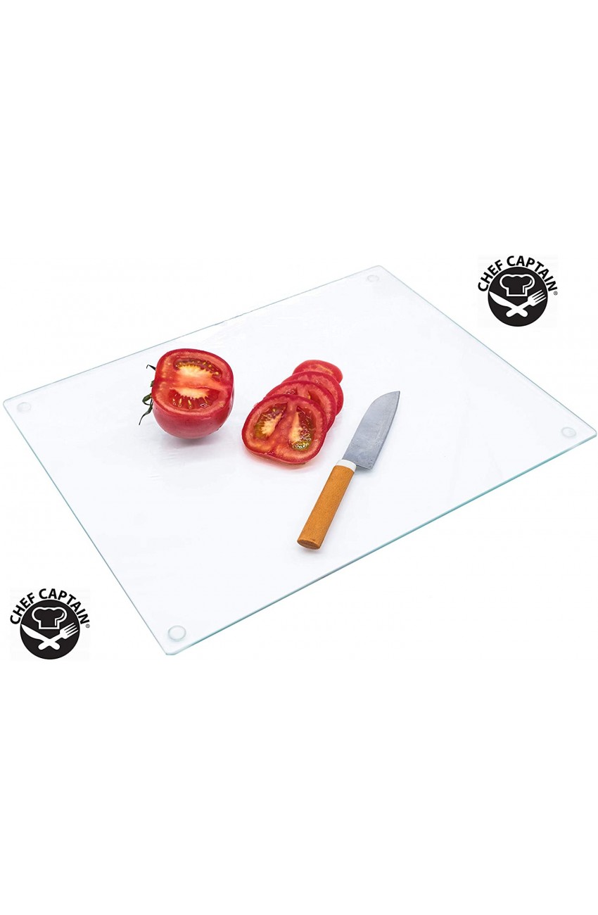 Tempered Glass Cutting Board, Extremely Durable, Long-Standing, Clear  Glass, Scratch Resistant, Heat Resistant, Shatterproof, Extra Large 12X16  Home & Kitchen - B08BTB87DQ