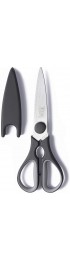 Tribal Cooking Kitchen Scissors 8.8-Inch Professional Kitchen Shears Heavy Duty Stainless Steel Dishwasher Safe Micro Serrated Edge Cuts Food Meat Poultry Sharp Utility Scissors.