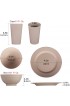 Cainfy Wheat Straw Dinnerware Set for 6 Unbreakable Cereal Fruit Soup Rice Bowls Plates Mugs Sets Outdoor Camping Sets Dishwasher Microwave Safe
