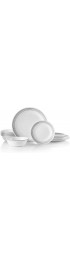 Corelle 18-Piece Service for 6 Chip Resistant Mystic Gray Dinnerware Set