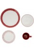 Corelle Crimson Trellis Chip & Break Resistant 16pc Dinner Set Service for 4 Red 29 x 29 x 14.5 cm