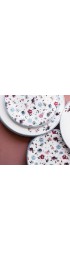 Dinnerware sets for 6 plates and bowls Serving set Multi Color Flowers 14.33 LB