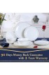DUJUST 1st-Class Bone-china Dinnerware Sets for 4 Luxury Design with Handcrafted Golden Trim Top Grade Porcelain Bright white Plates and Bowls Sets 12 Pieces Home Décor