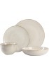 Gibson Elite Matisse Double Bowl Dinnerware Set Service for 4 16pcs Taupe