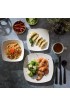Gibson Home Zen Buffet Dinnerware Set Service for 4 16pcs White Square
